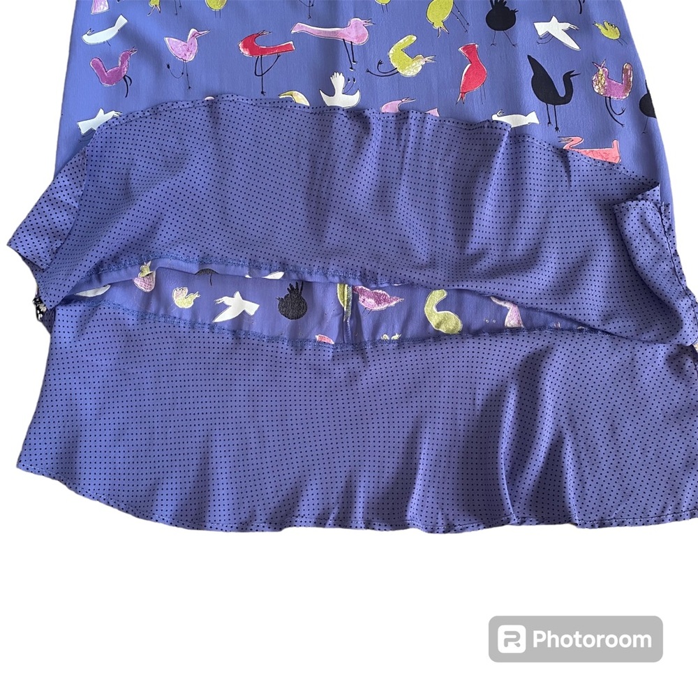 Vintage Maxi Dress 80’s Sleeveless Whimsical Birds L - Picture 13 of 14